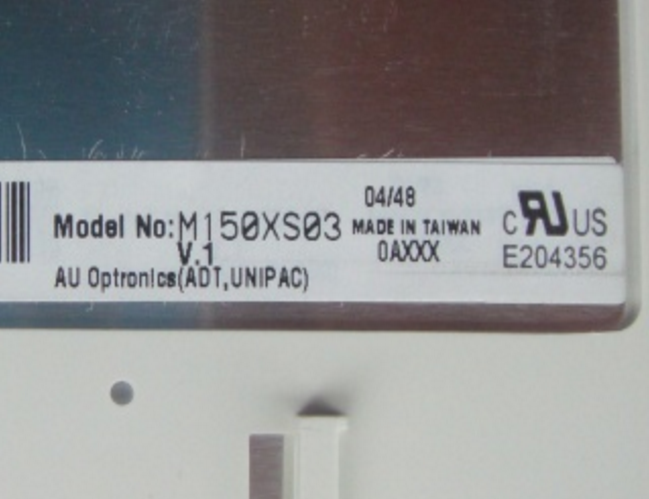 Original M150XS03 V1 AUO Screen Panel 15" 1024*768 M150XS03 V1 LCD Display